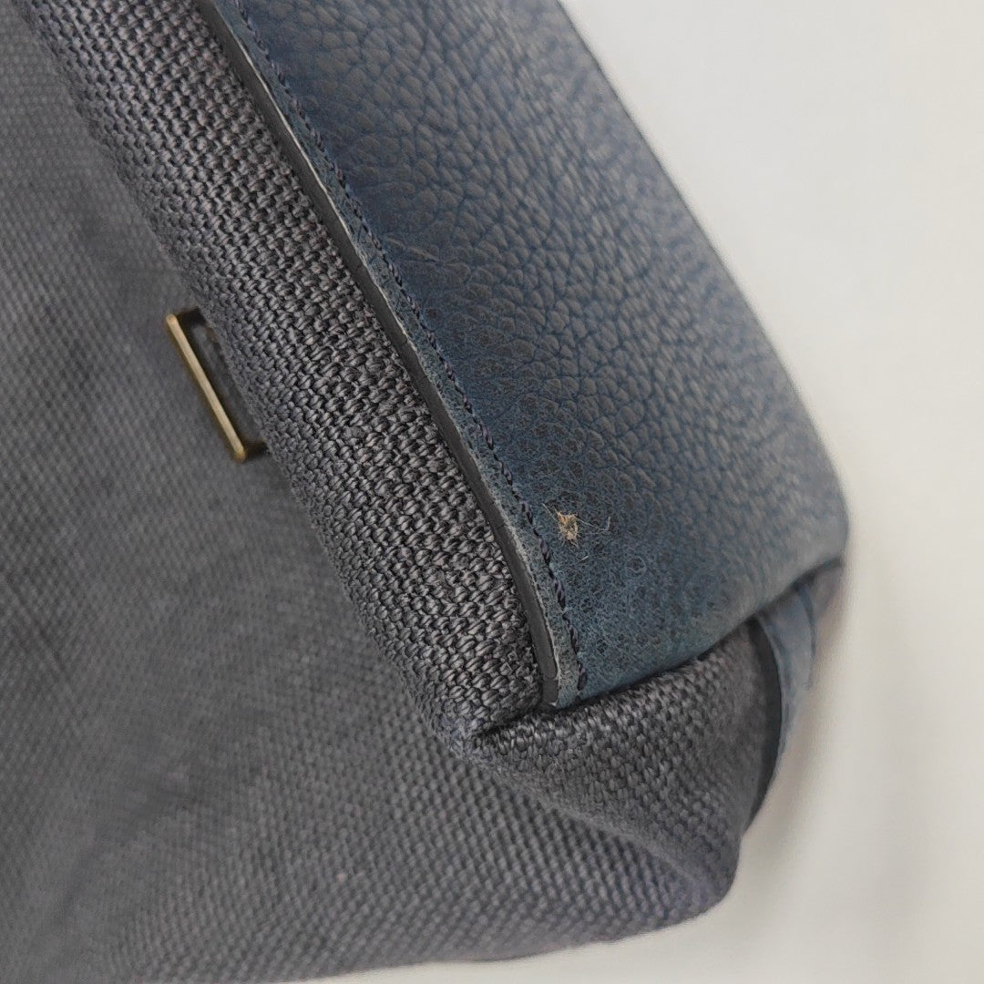 Fabric Shoulder Bag Blue