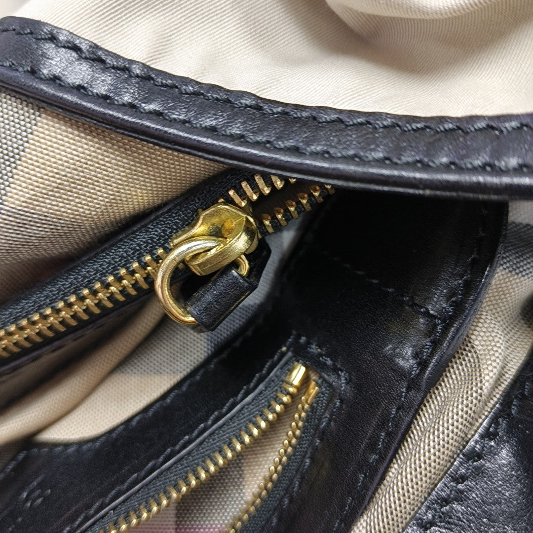 Fabric Shoulder Bag Beige
