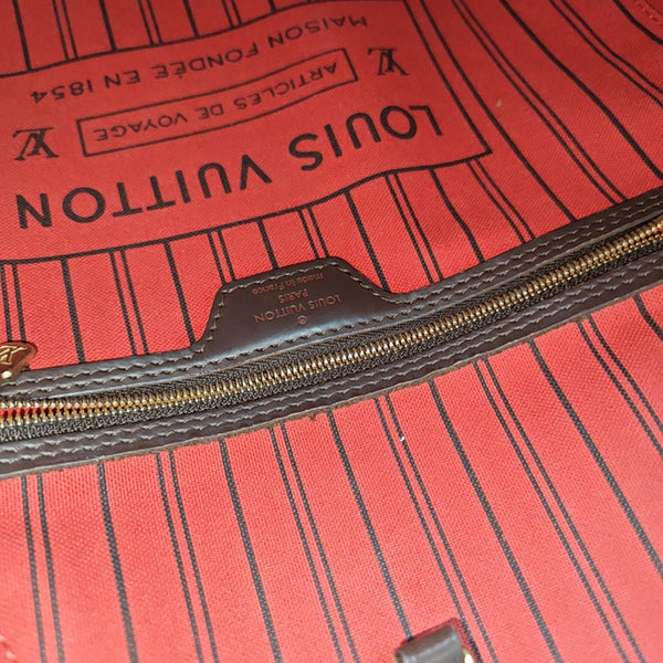 NEVERFULL MM Damier Ebene Coated Canvas Brown