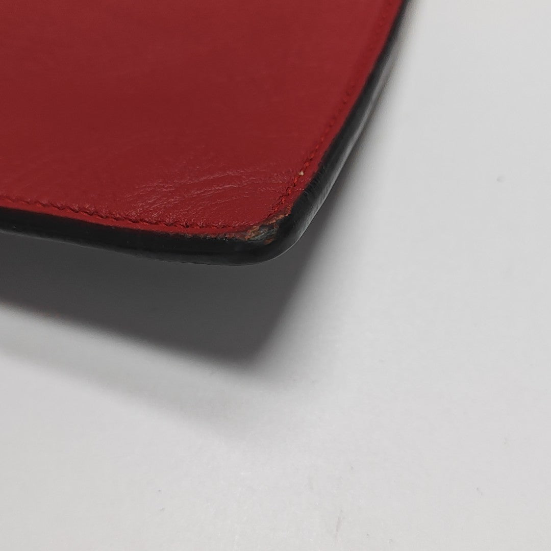 Coated Canvas Clutch Brown