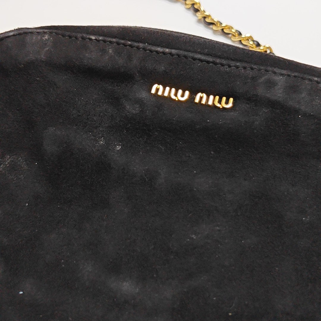 Suede Shoulder Bag Black