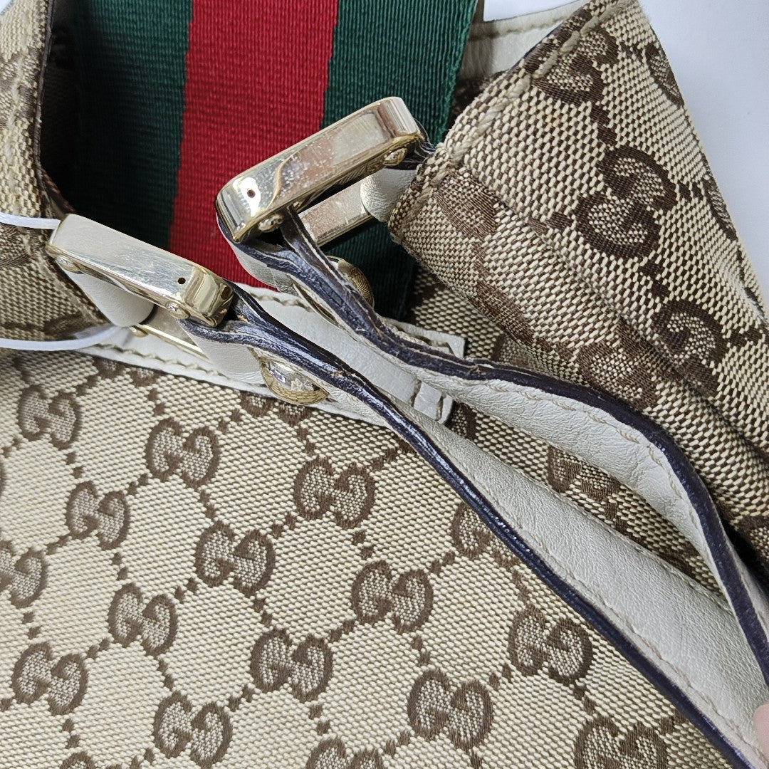 Monogram Canvas Shoulder Bag Brown