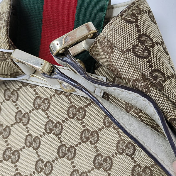 Monogram Canvas Shoulder Bag Brown