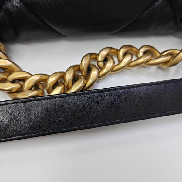 CHANEL 19 Large Quilted Lambskin Black