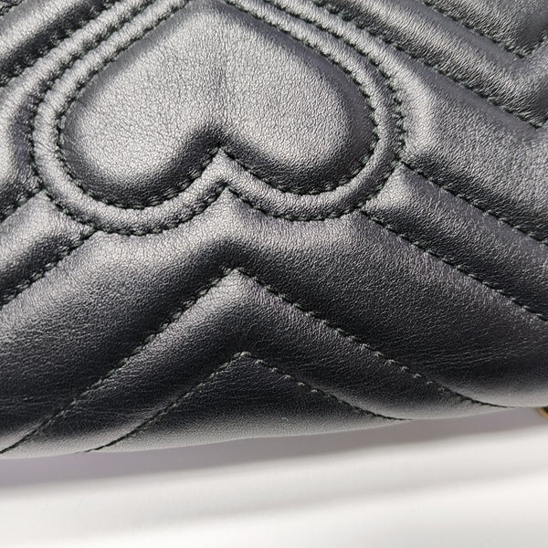 GG Marmont Mini Quilted Calfskin Black
