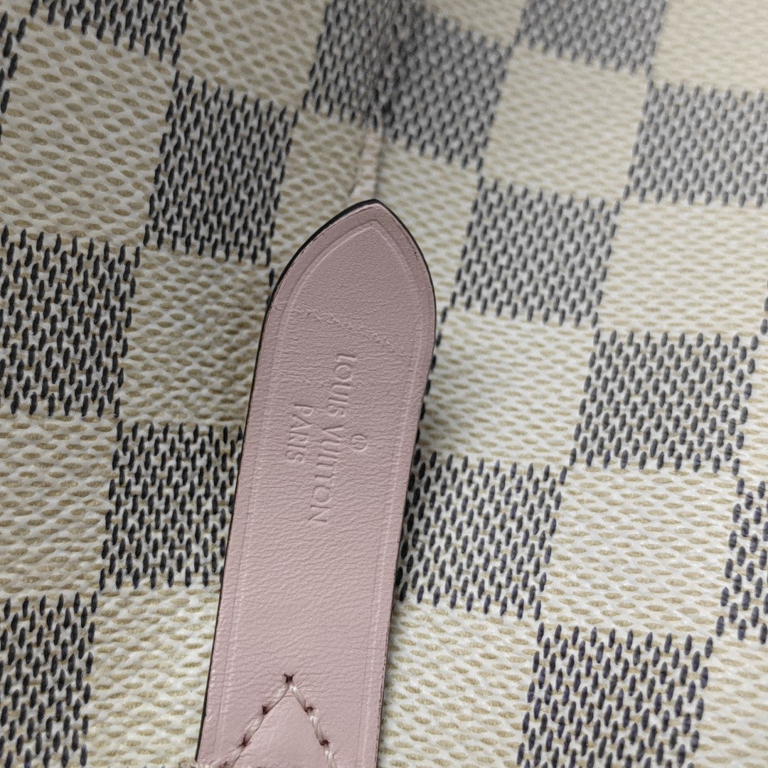 NÉONOÉ MM Damier Azur Coated Canvas White