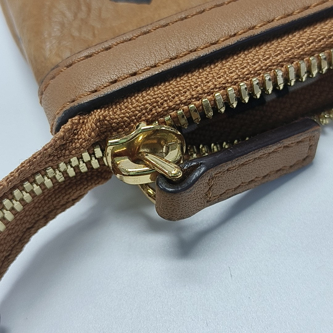 LIZ Monogram Coated Canvas Brown