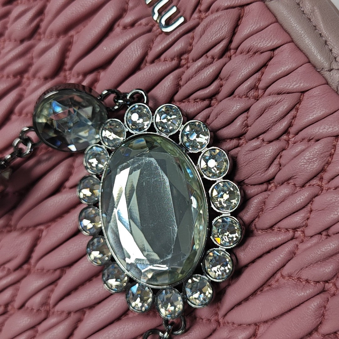Crystal Quilted Lambskin Pink