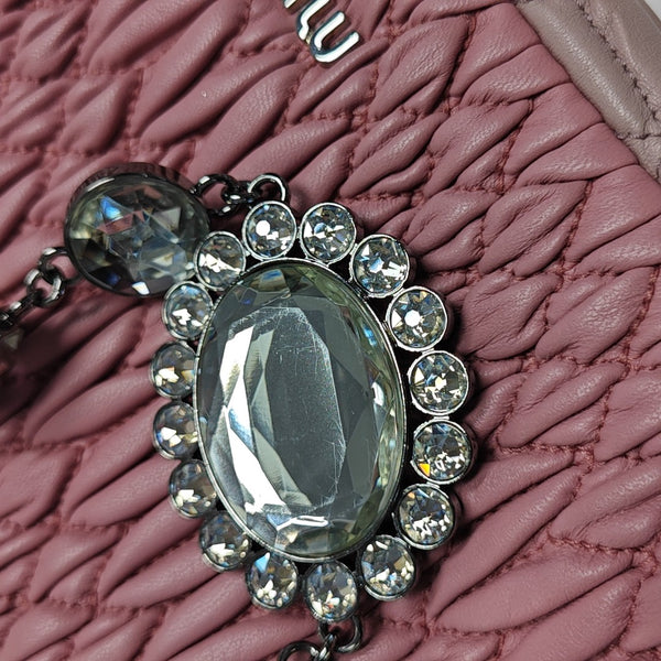 Crystal Quilted Lambskin Pink