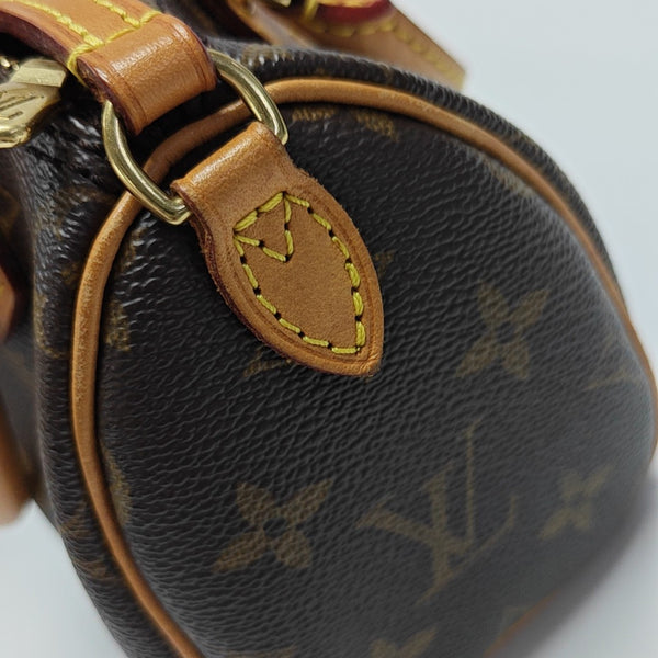 SPEEDY Nano Monogram Coated Canvas Brown