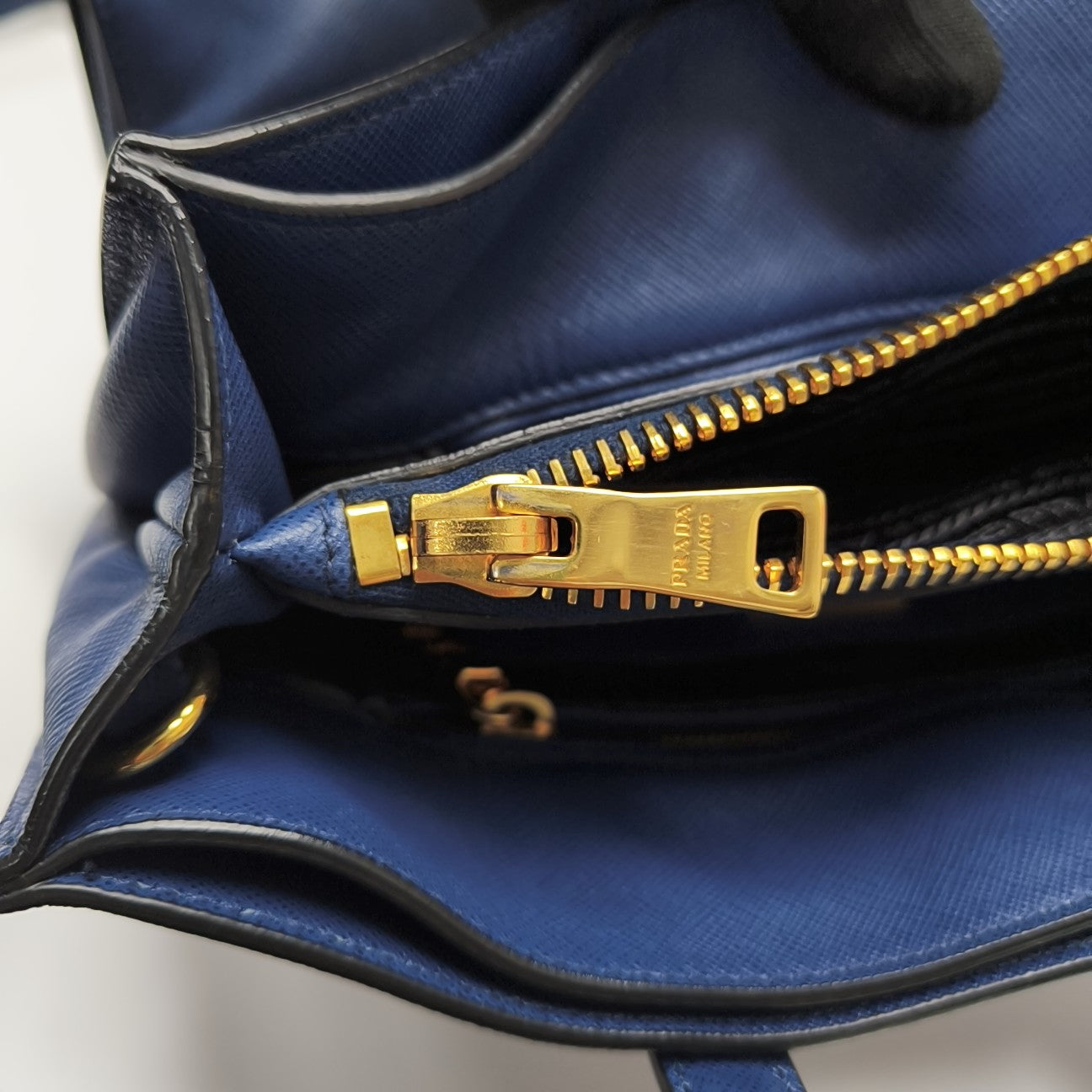 Calfskin Tote Bag Medium Blue