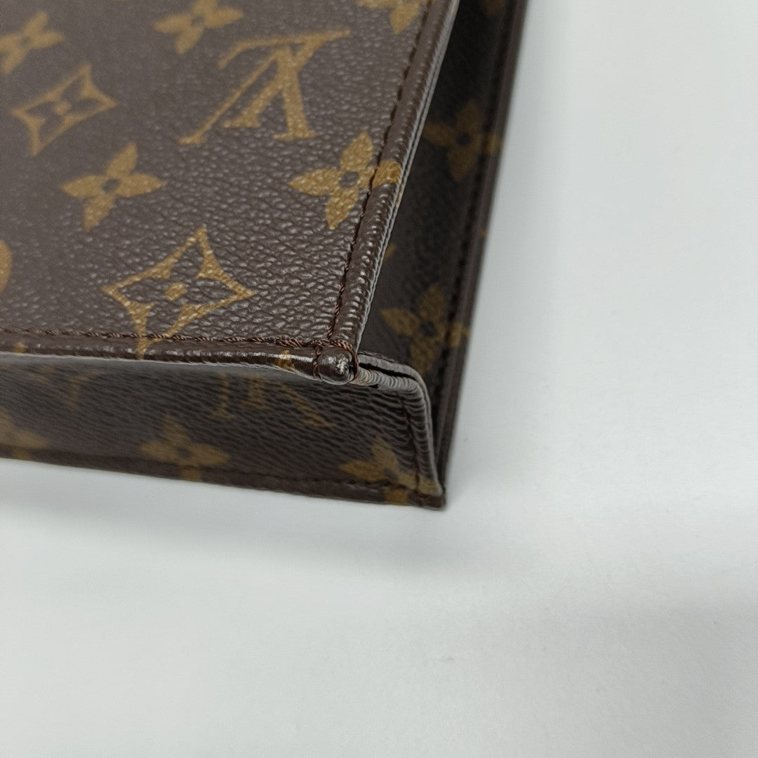 SAC PLAT Mini Monogram Coated Canvas Brown