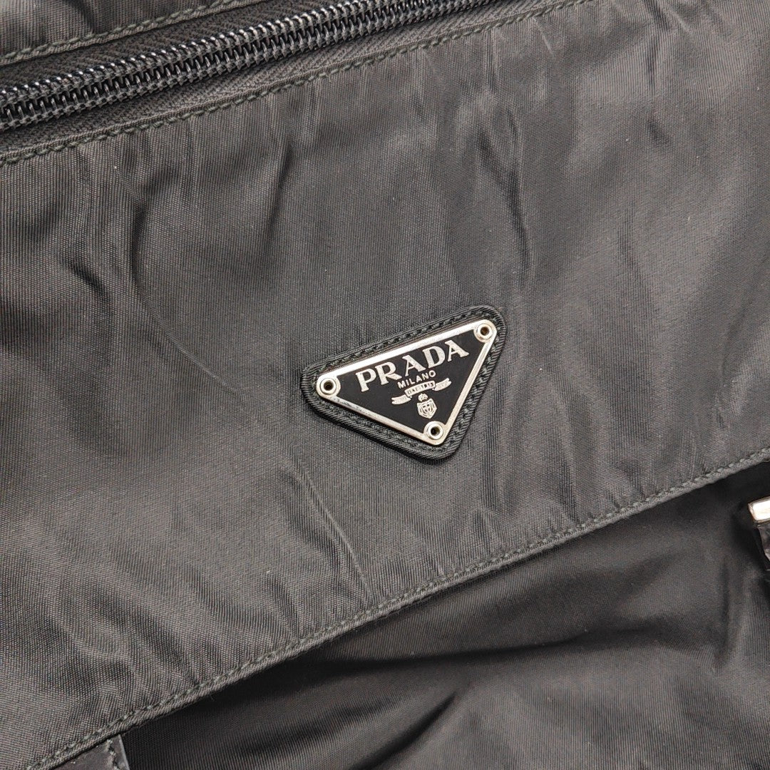 Nylon Shoulder Bag Black