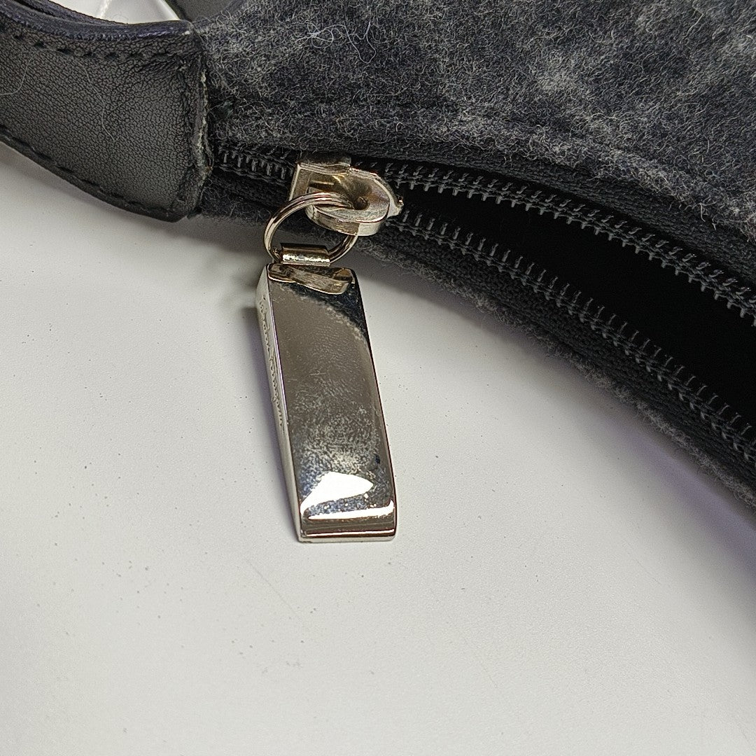 Fabric Top Handle Bag Gray