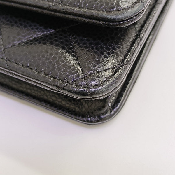 WOC Quilted Grained Calfskin Black