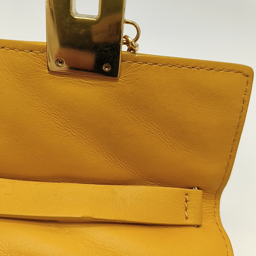 Drew Nano Quilted Calfskin Yellow