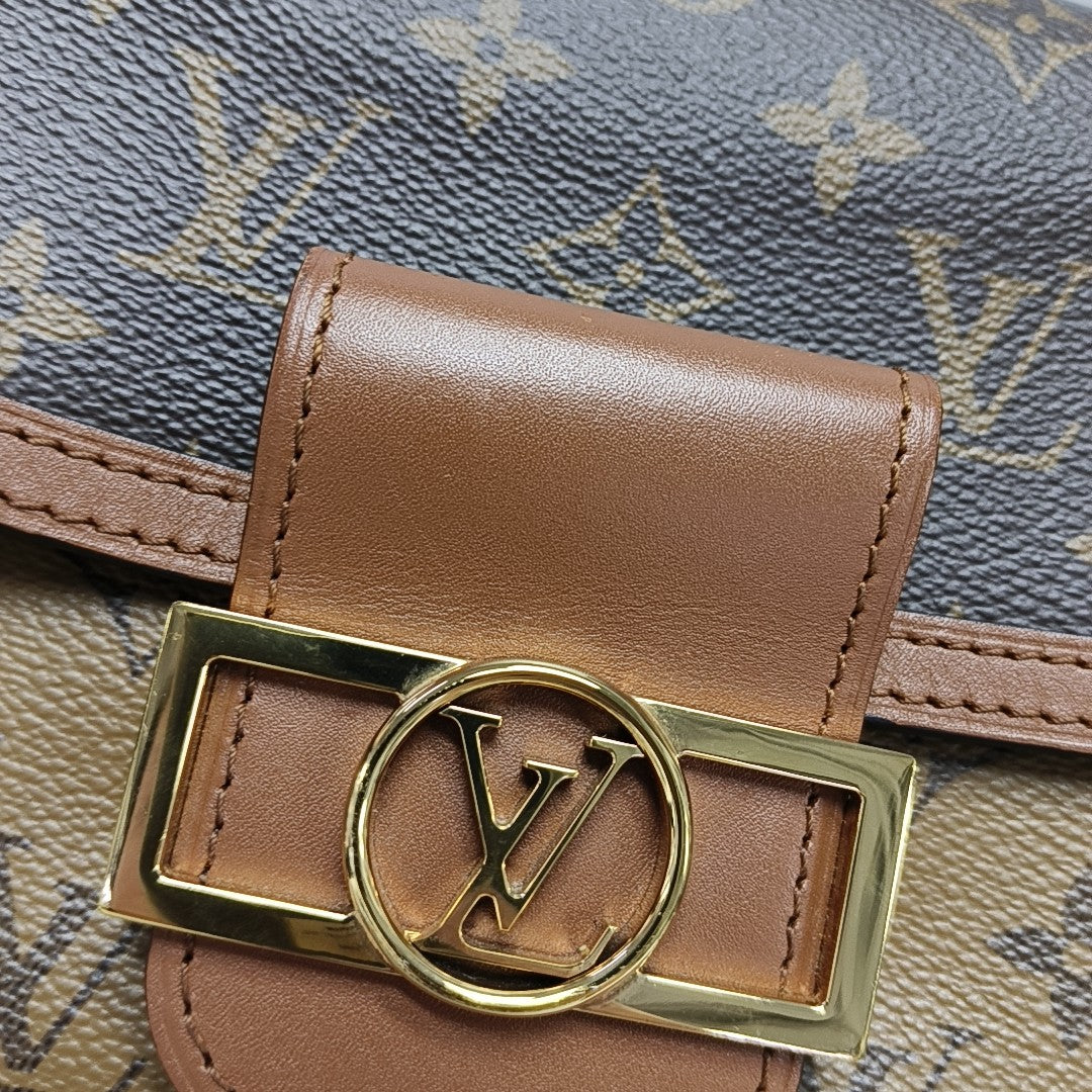 DAUPHINE Mini Monogram Coated Canvas Brown