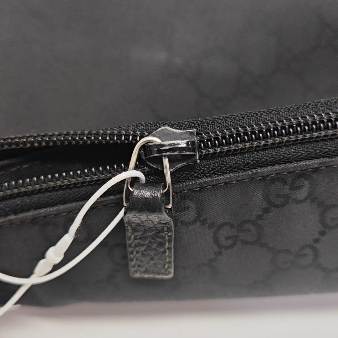 Monogram Canvas Shoulder Bag Black
