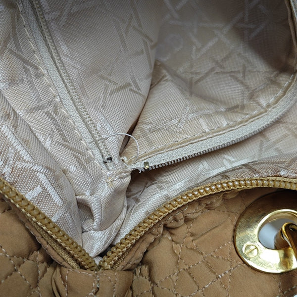 Lady Dior Medium Cannage Fabric Brown
