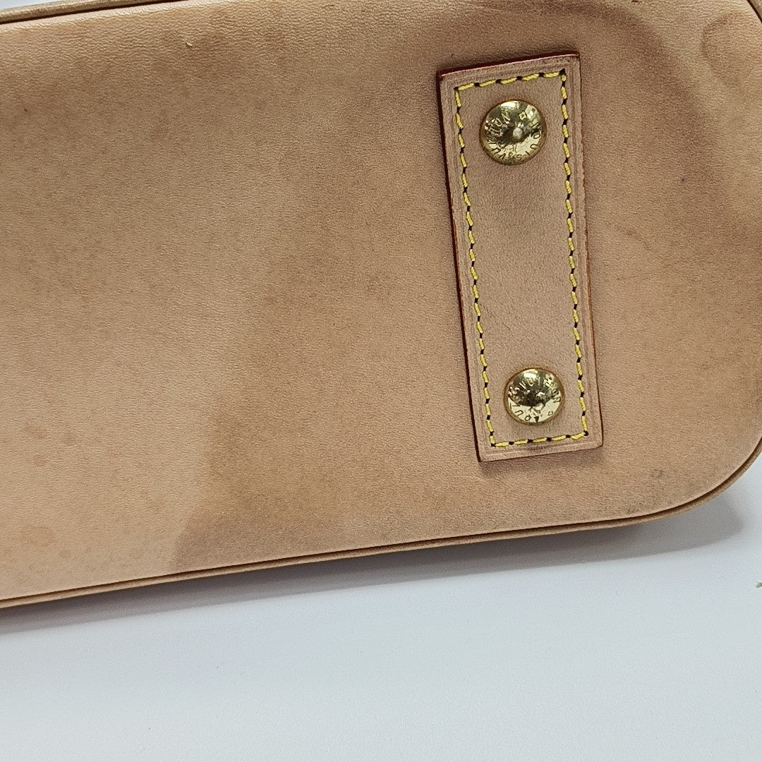 ALMA BB Monogram Coated Canvas Brown