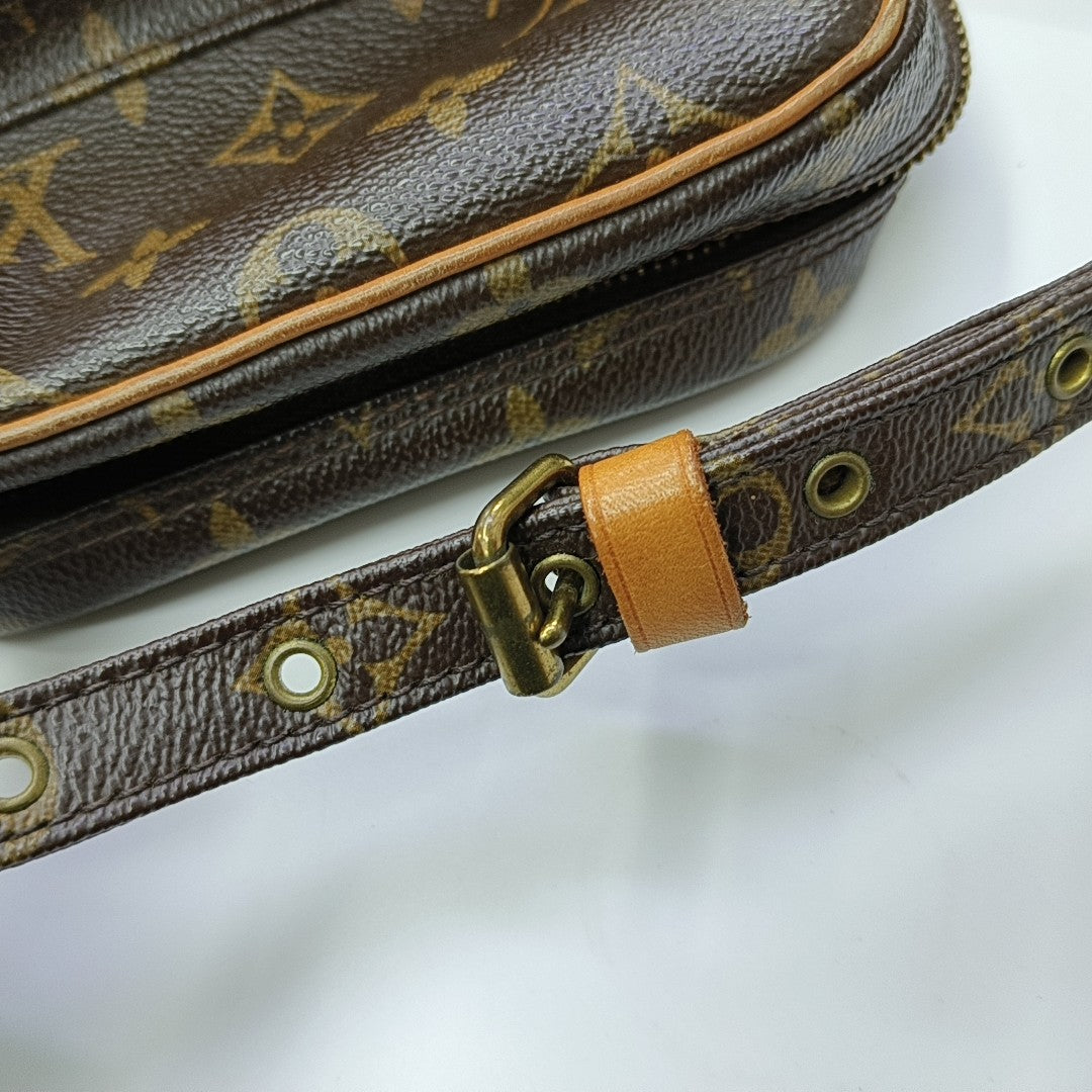 AMAZON Monogram Coated Canvas Brown