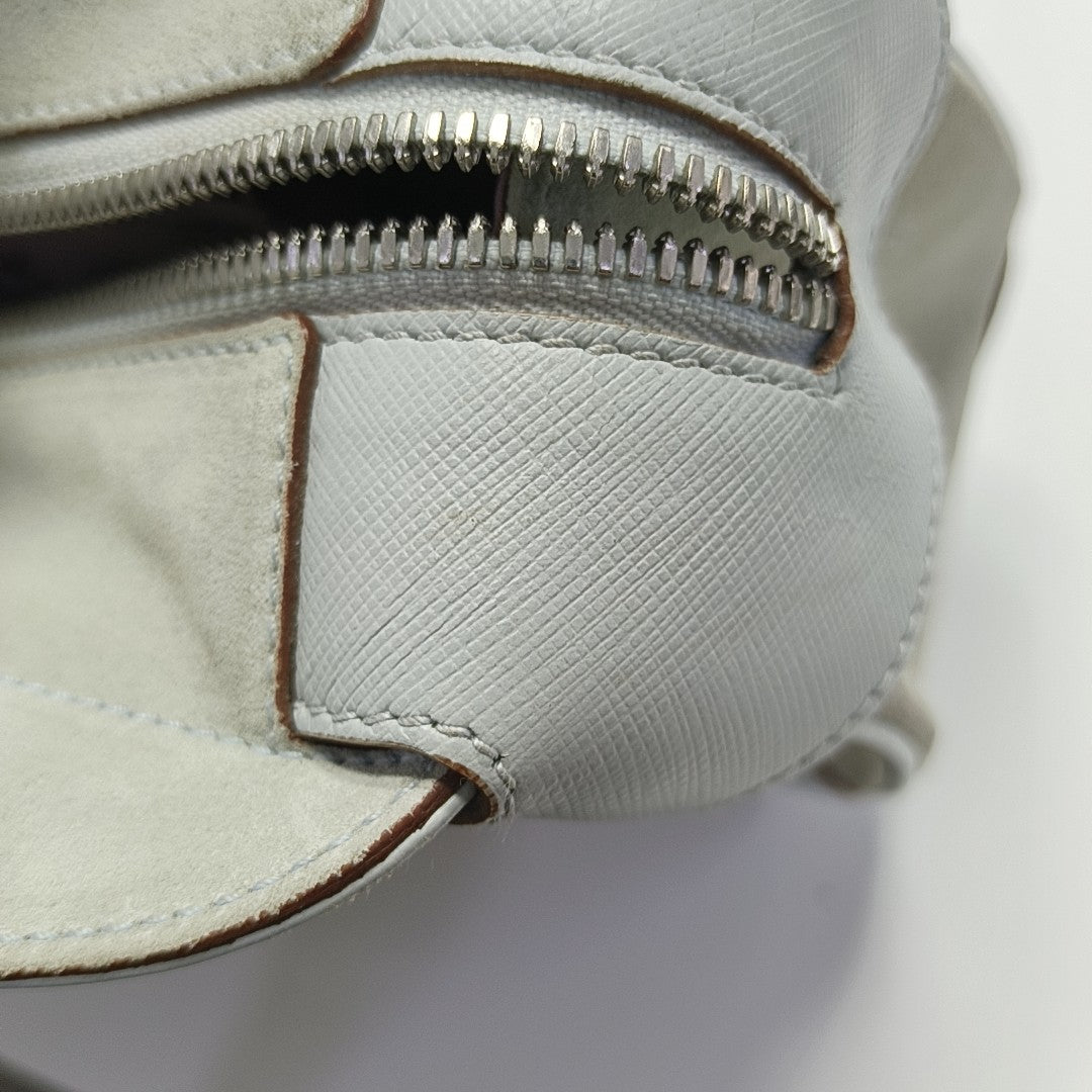 Suede Top Handle Bag Blue