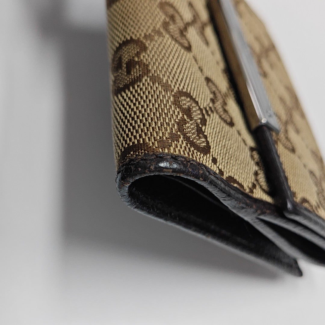 Signature Monogram Canvas Beige Wallet