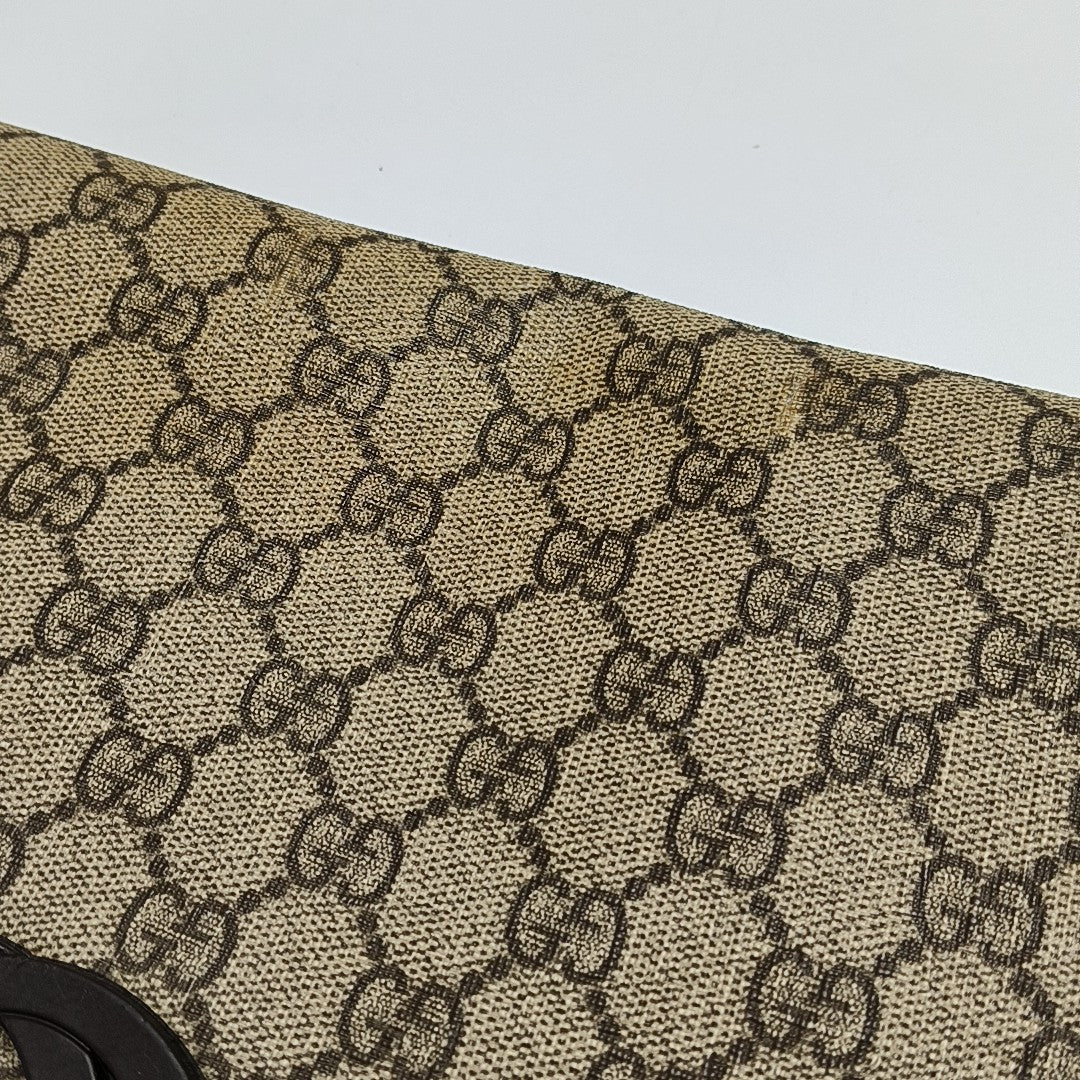GG Messenger Monogram Coated Canvas Black