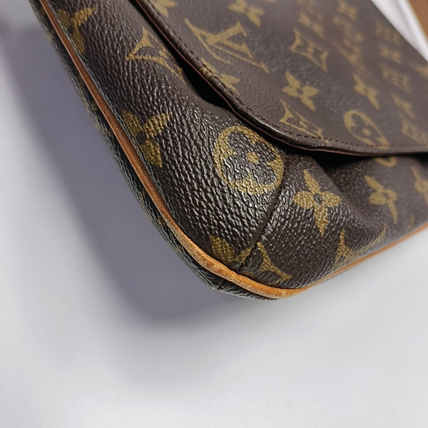 MUSETTE TANGO PM Lona recubierta Monogram marrón
