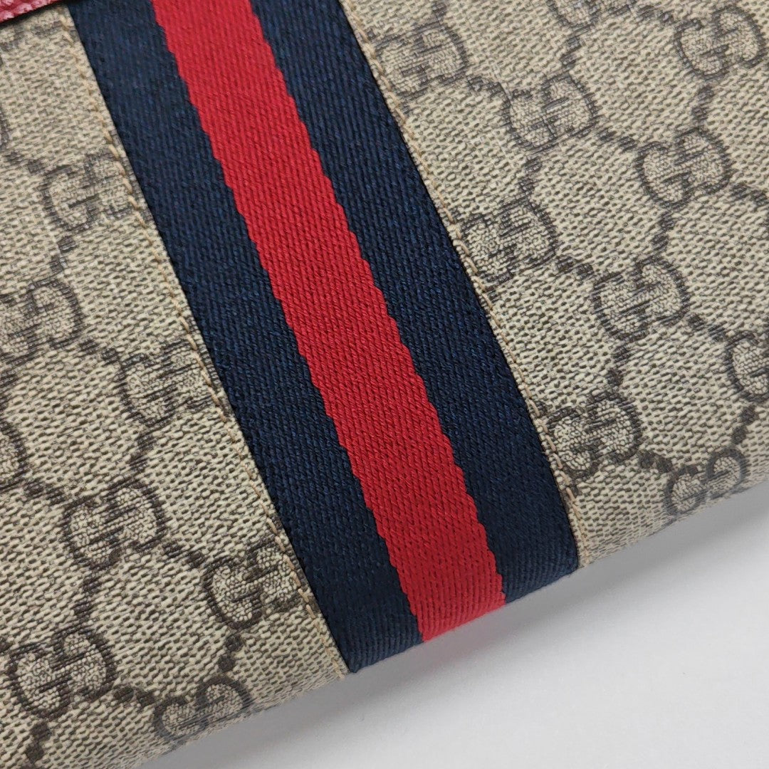 Queen Margaret Mini Monogram Coated Canvas Beige