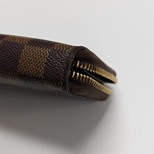 ZIPPY Damier Ebene Coated Canvas Brown Wallet