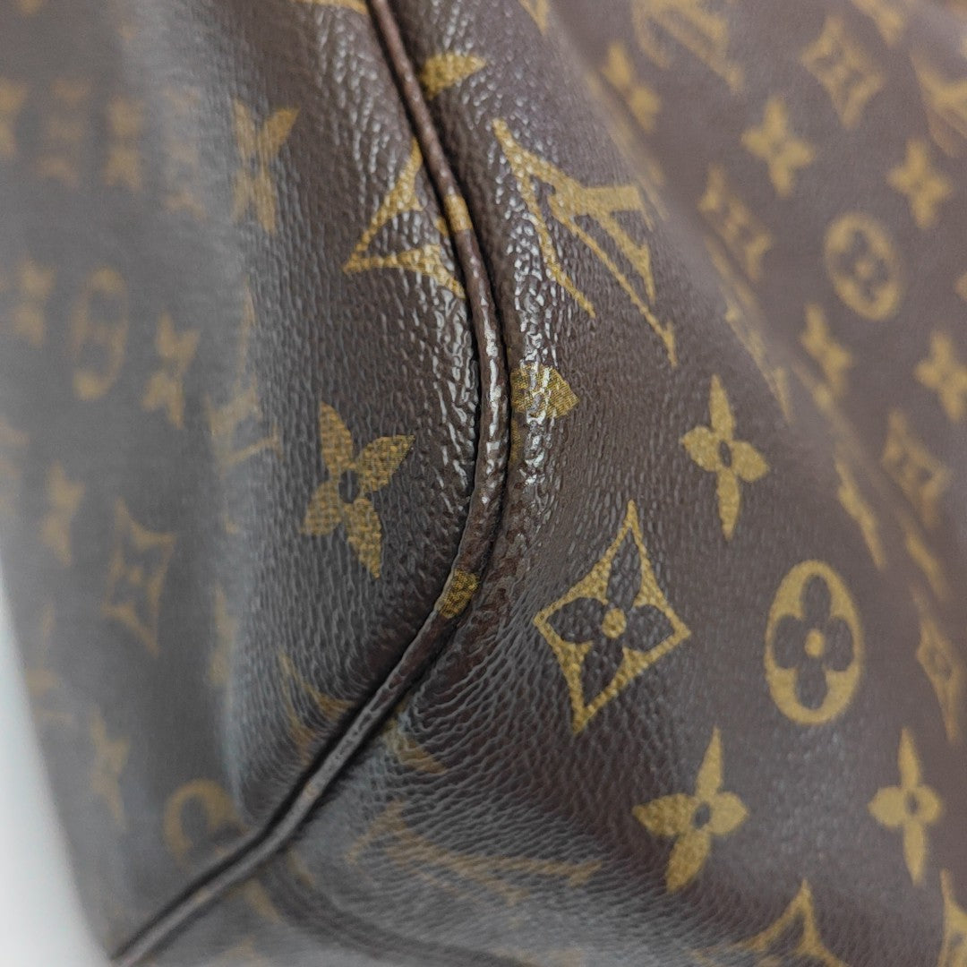NEVERFULL MM Monogram Coated Canvas Brown