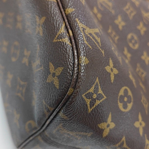 NEVERFULL MM Monogram Coated Canvas Brown