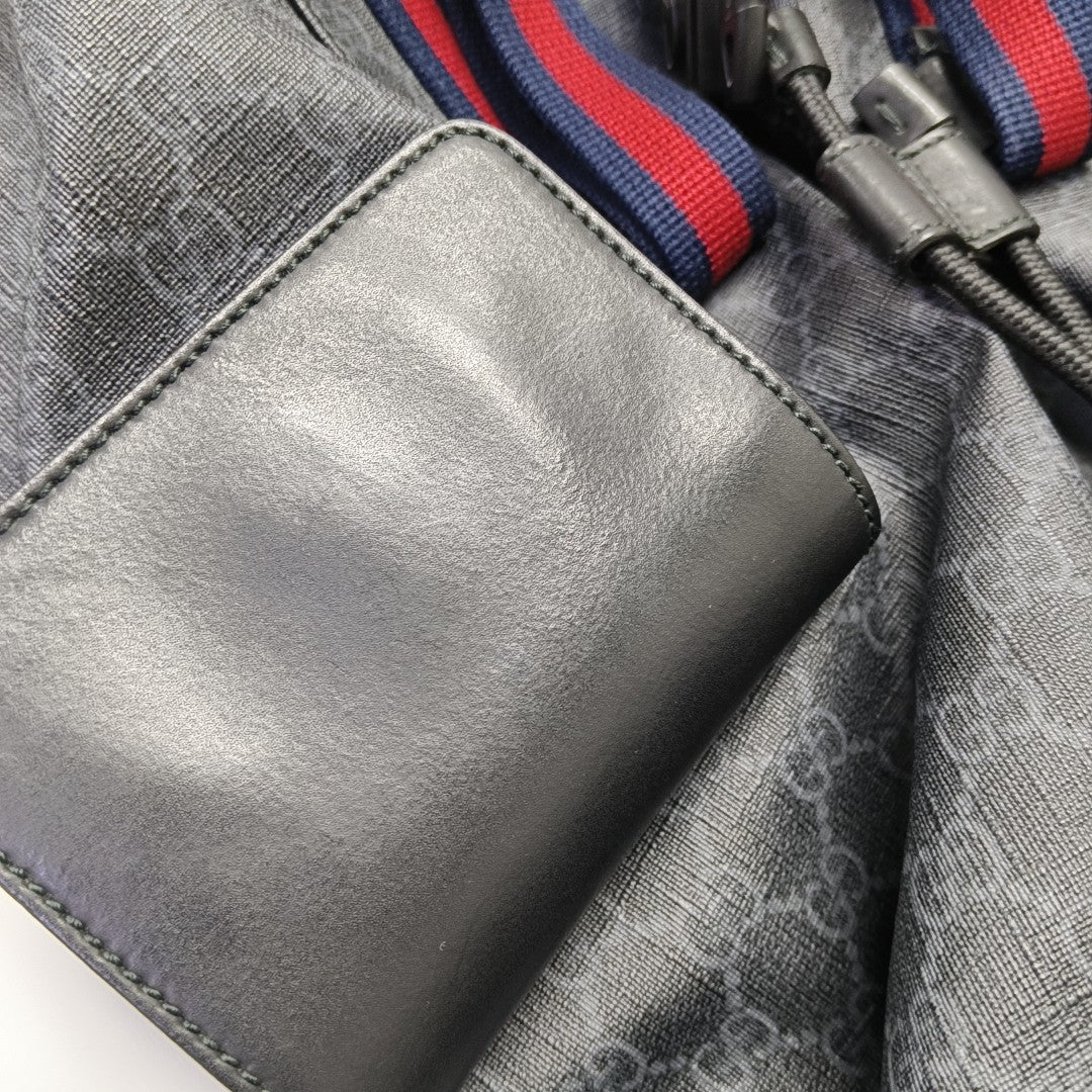 GG Supreme Monogram Coated Canvas Gray
