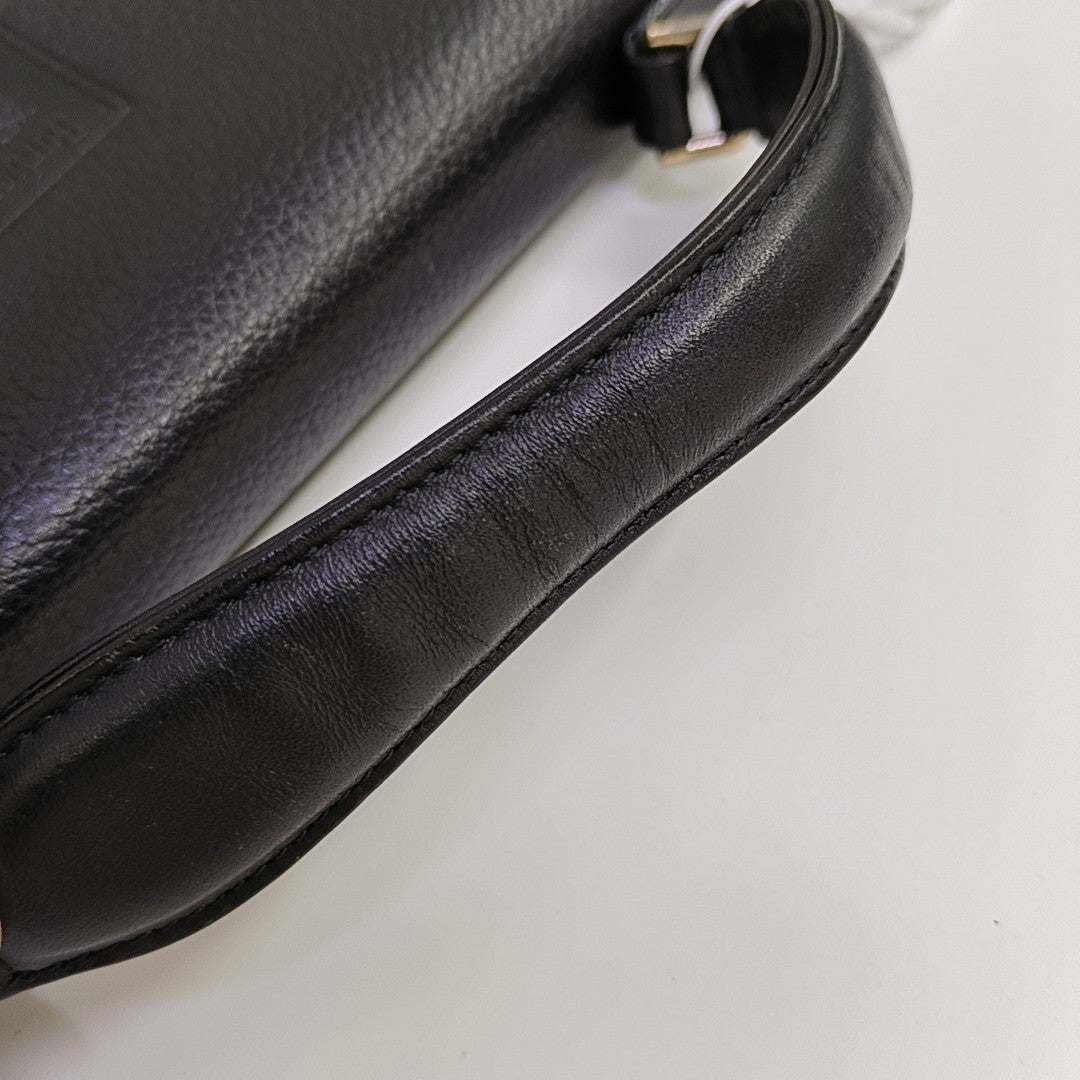 Calfskin Top Handle Bag Black
