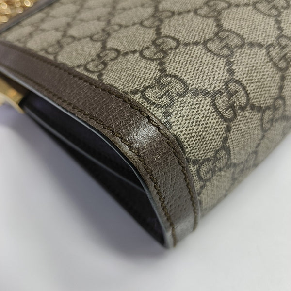 Ophidia Medium Monogram Coated Canvas Beige