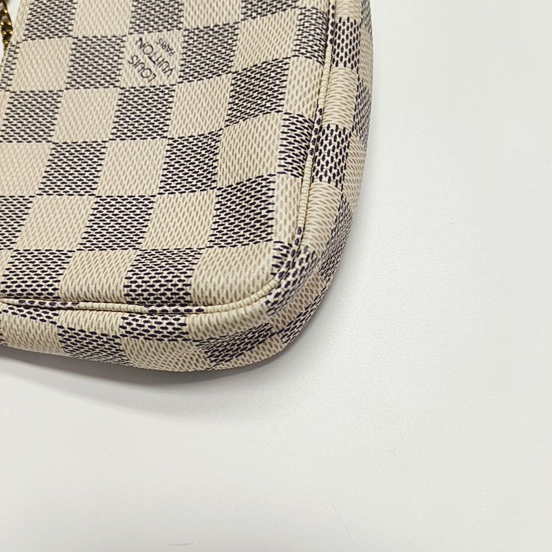 ACCESSOIRES Mini Damier Azur Coated Canvas White