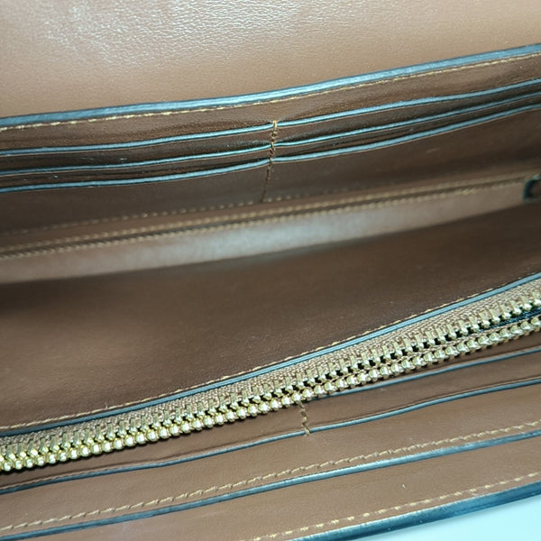 Coated Canvas Shoulder Bag Brown