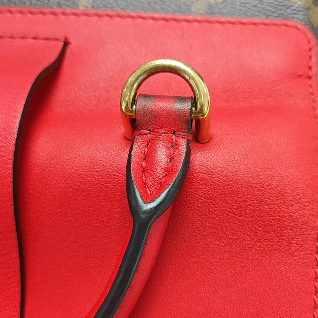 LOCKY BB Monogram Coated Canvas Red