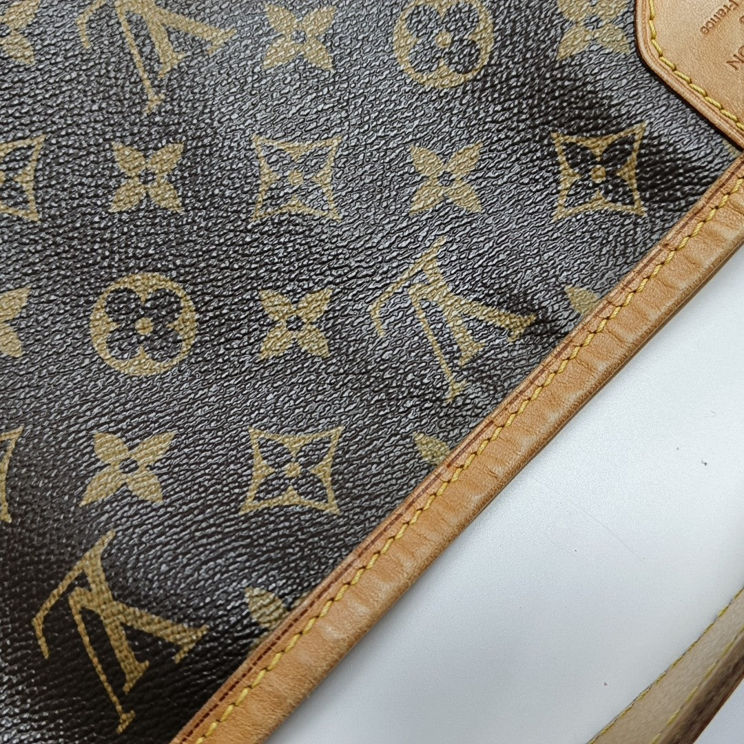 Monogram Coated Canvas Tote Bag Brown