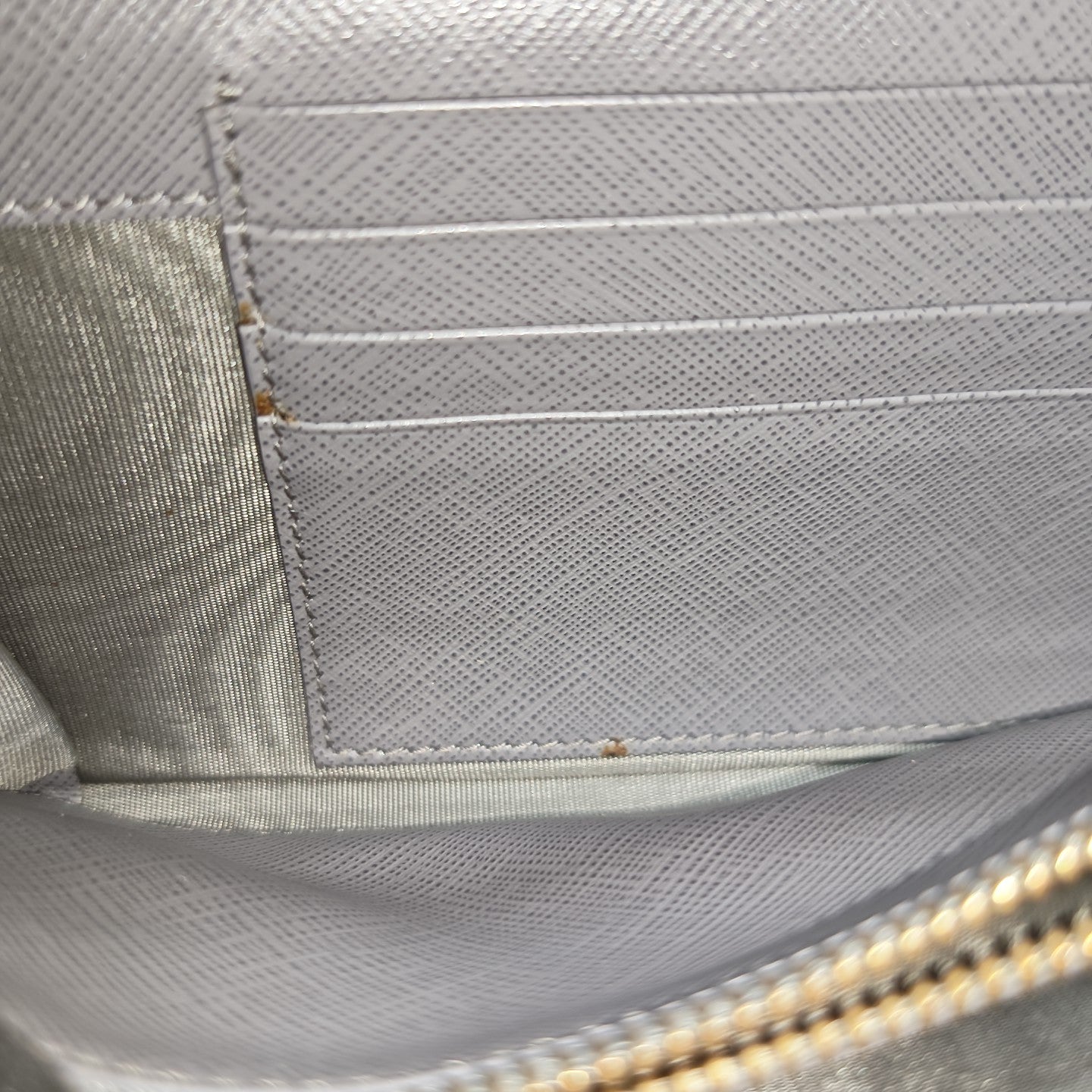 Ginny Calfskin Gray Wallet