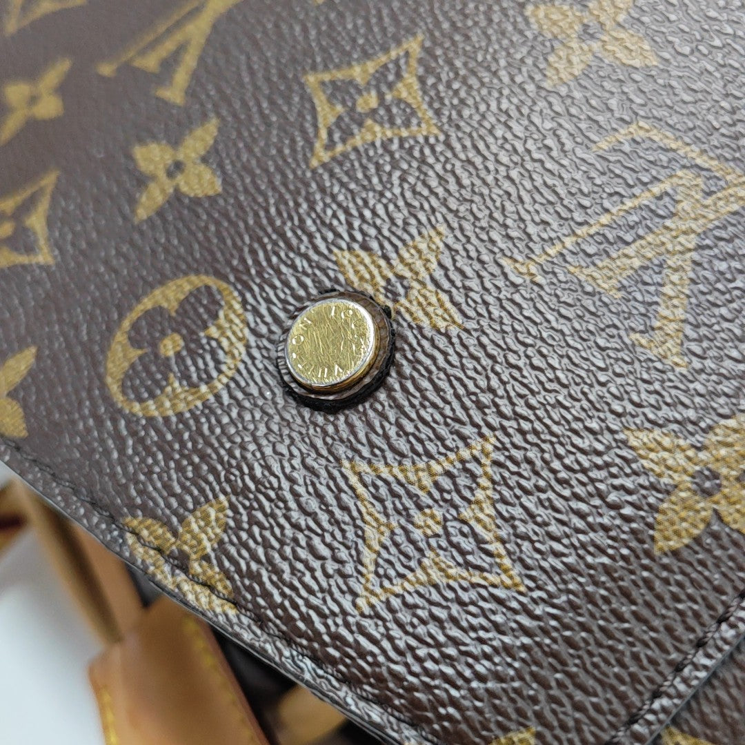 MONTAIGNE BB Monogram Coated Canvas Brown