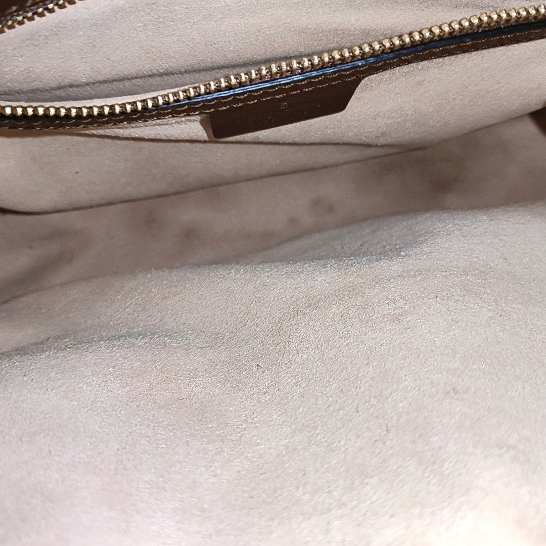 Horsebit 1955 Small Coated Canvas Beige