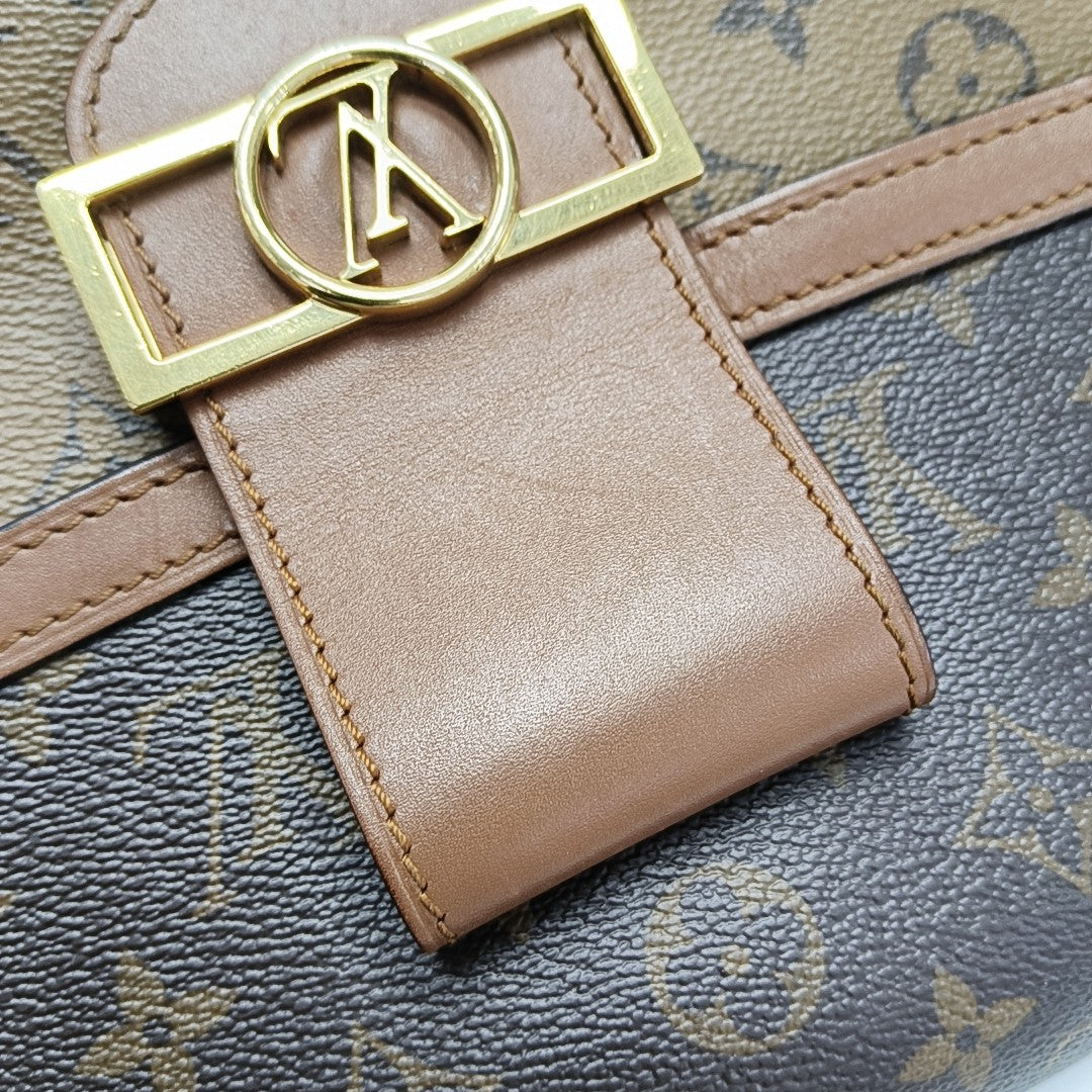 DAUPHINE MM Monogram Coated Canvas Brown