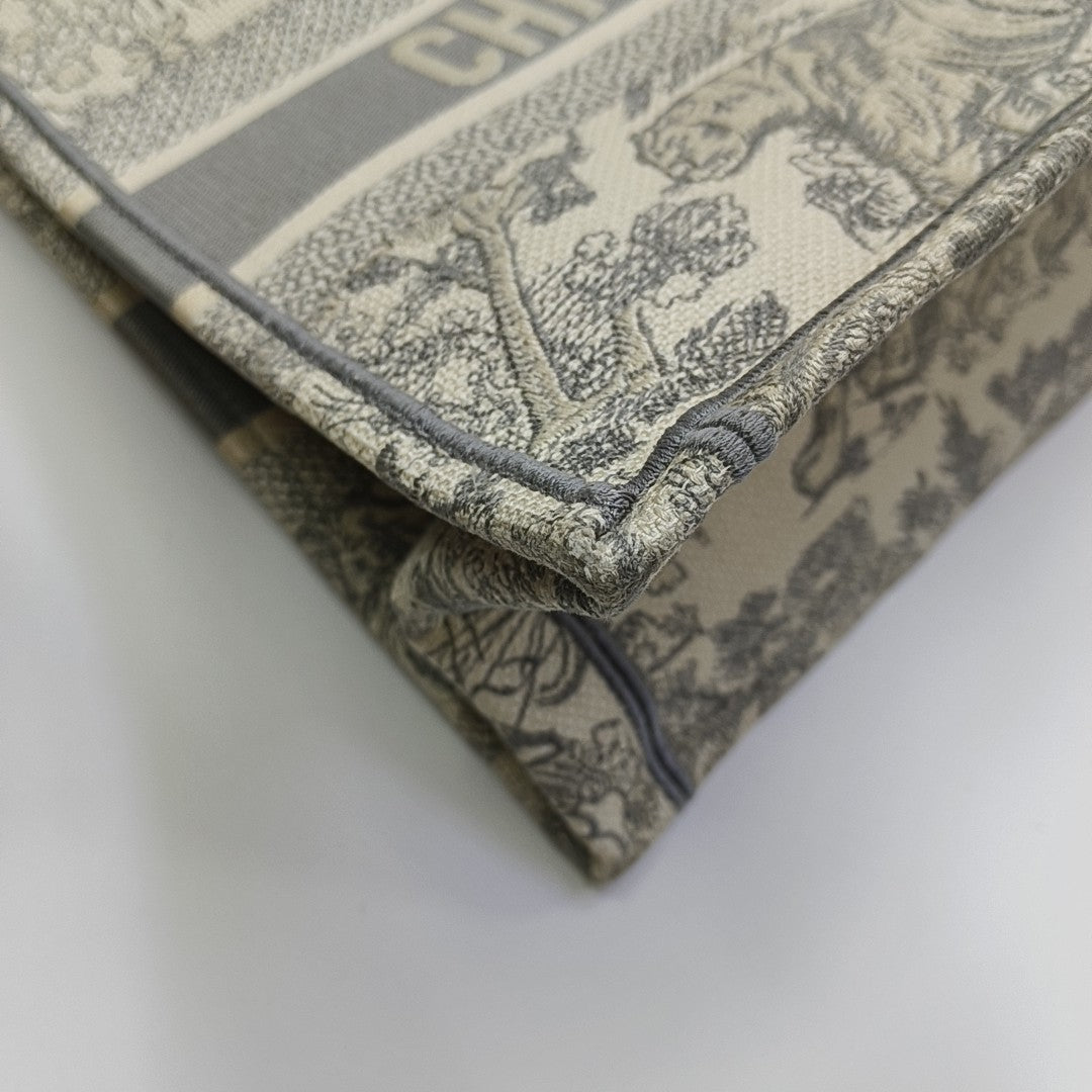 Book Tote Medium Fabric Gray