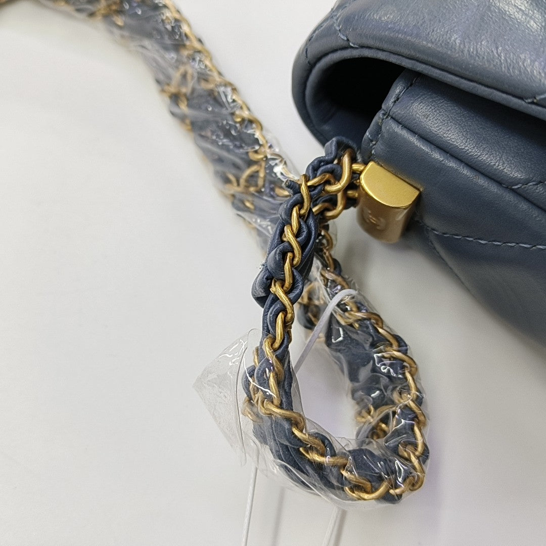 Quilted Calfskin Blue
