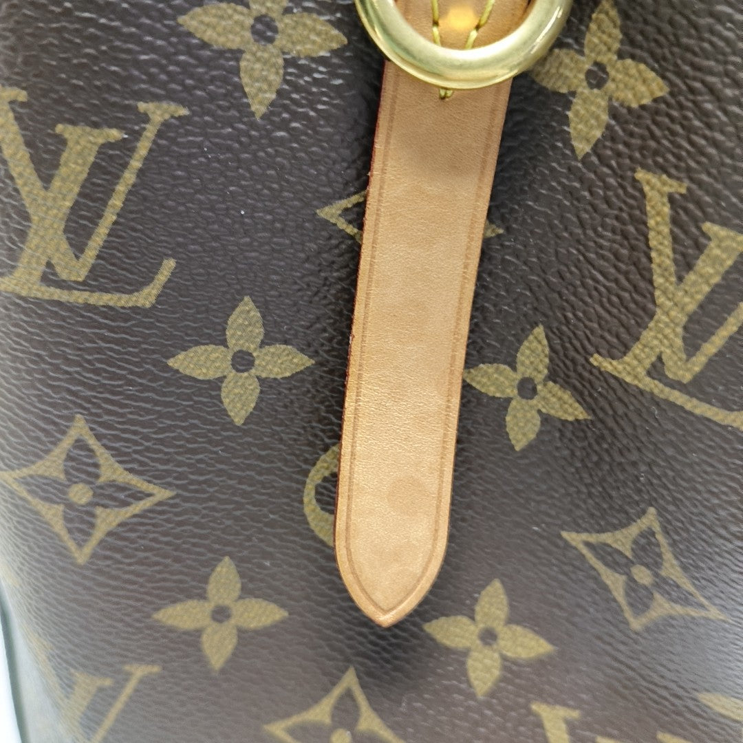 MONTAIGNE MM Monogram Coated Canvas Brown