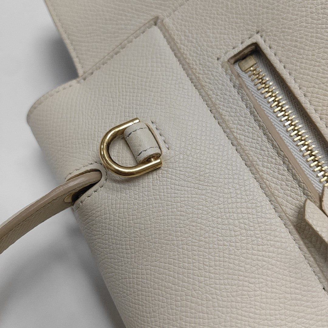 BELT Micro Calfskin White