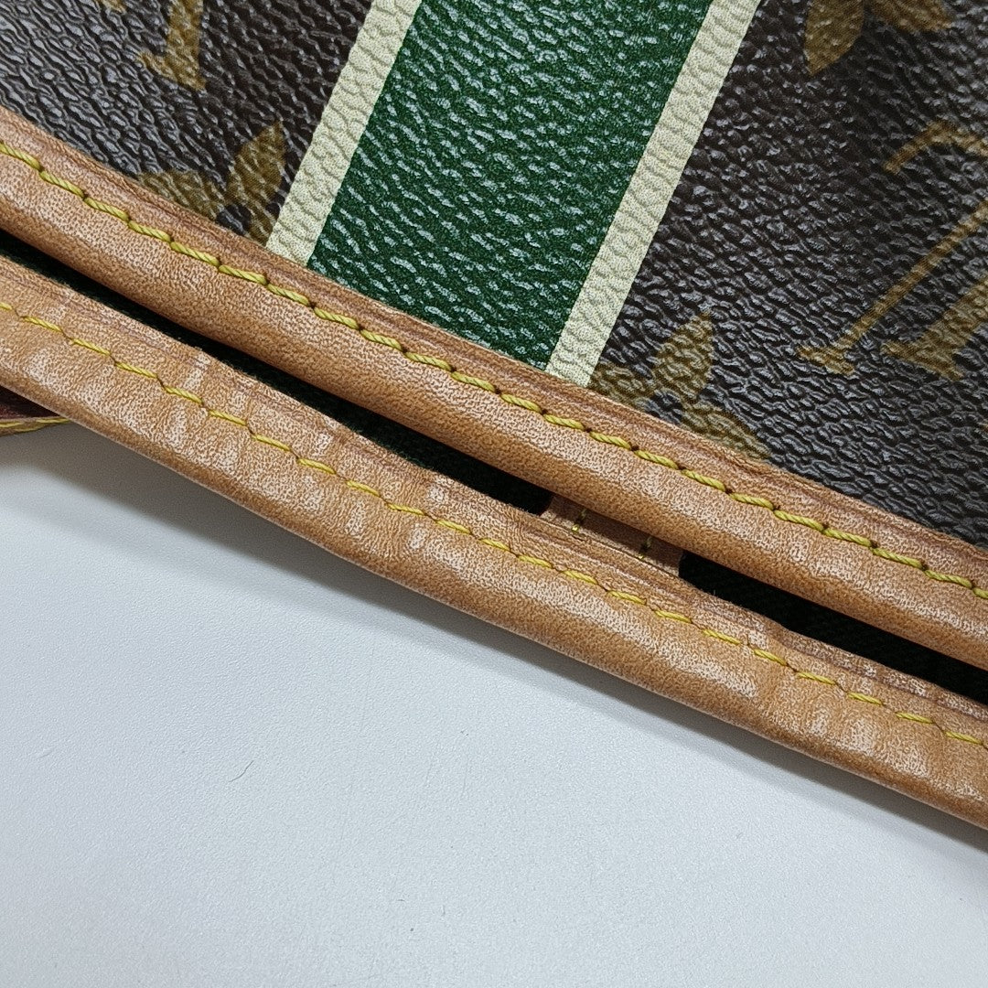 NEVERFULL MM Monogram Coated Canvas Brown