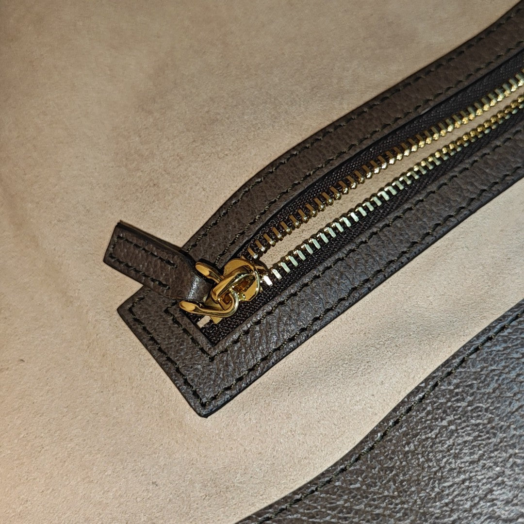 Ophidia Medium Monogram Coated Canvas Beige